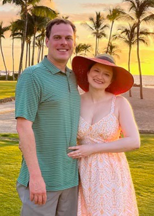 Dr. Basak with her husband.